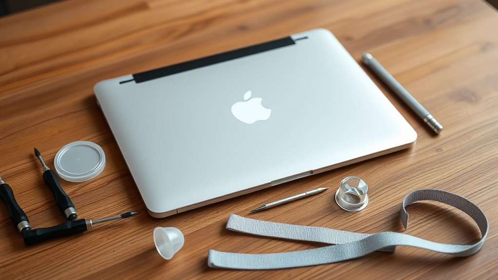 niezbędne narzędzia do wymiany ekranu MacBooka