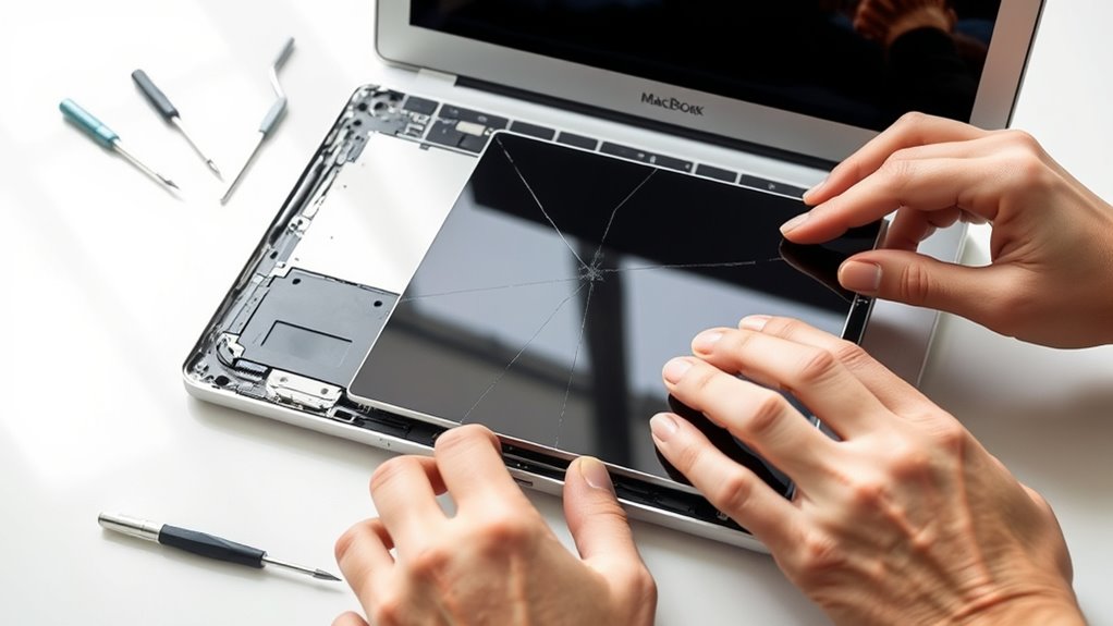 wymiana ekranu w MacBook Air 11