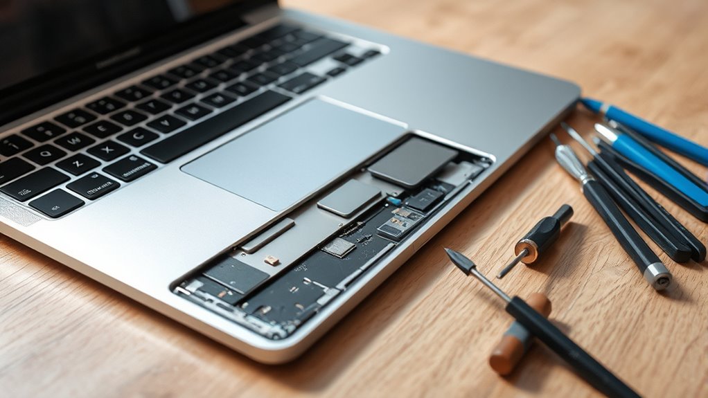 wymiana klawiatury w MacBooku Pro M1