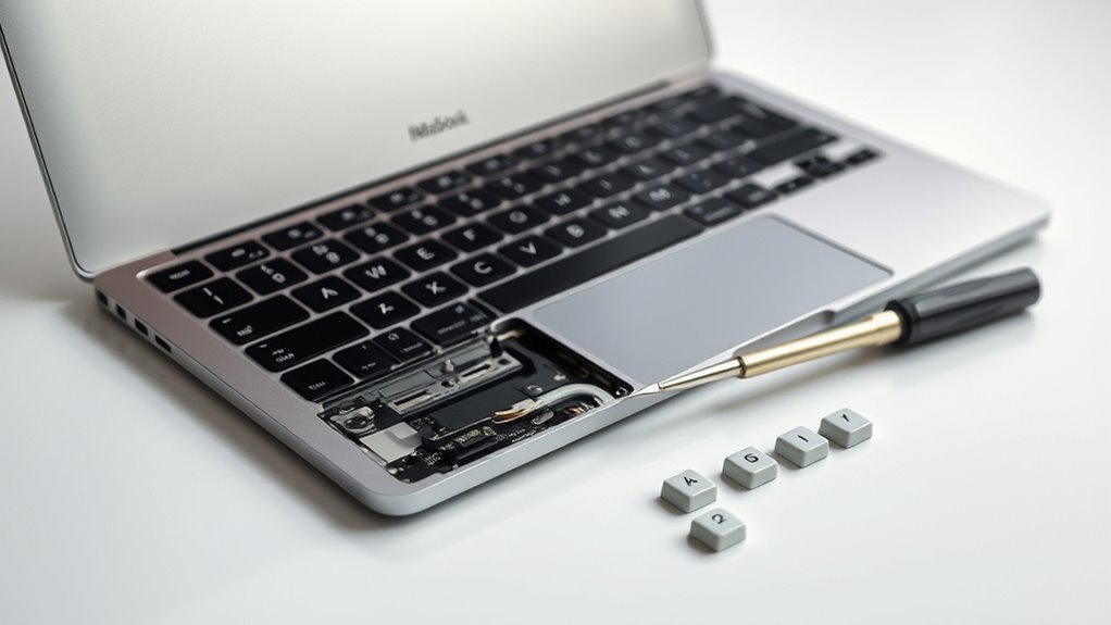 wymiana klawiatury w MacBooku Pro M2
