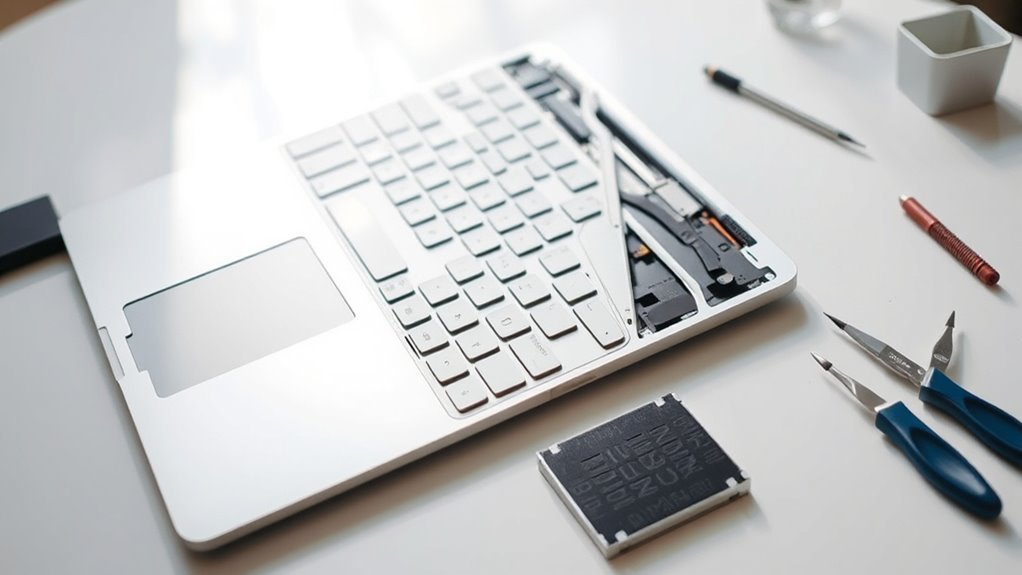 wymiana klawiatury w MacBooku Pro M2