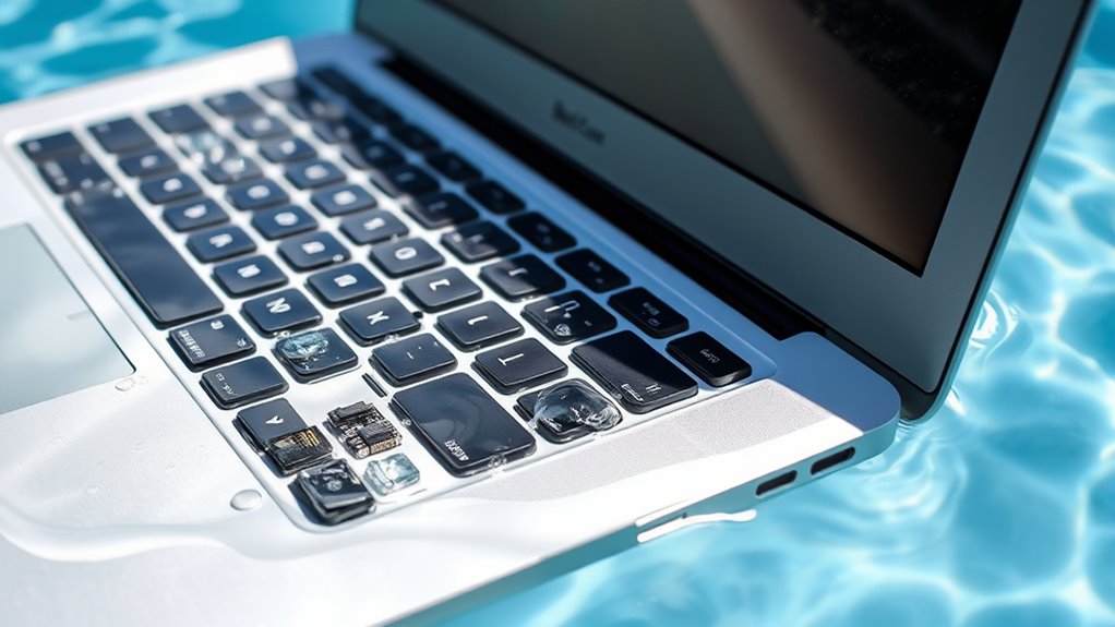 wilgoć uszkadza komponenty MacBooka
