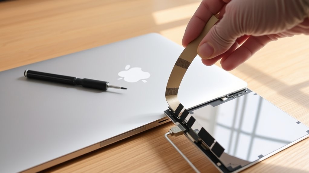 wymiana ekranu w MacBooku krok po kroku