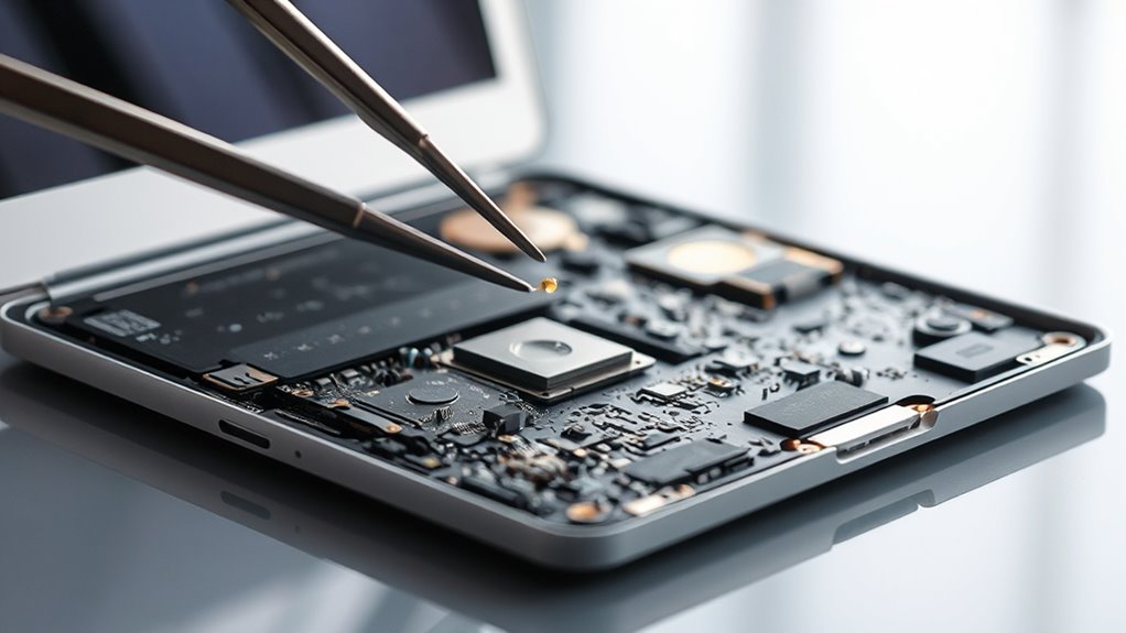objawy awarii płyty głównej MacBooka