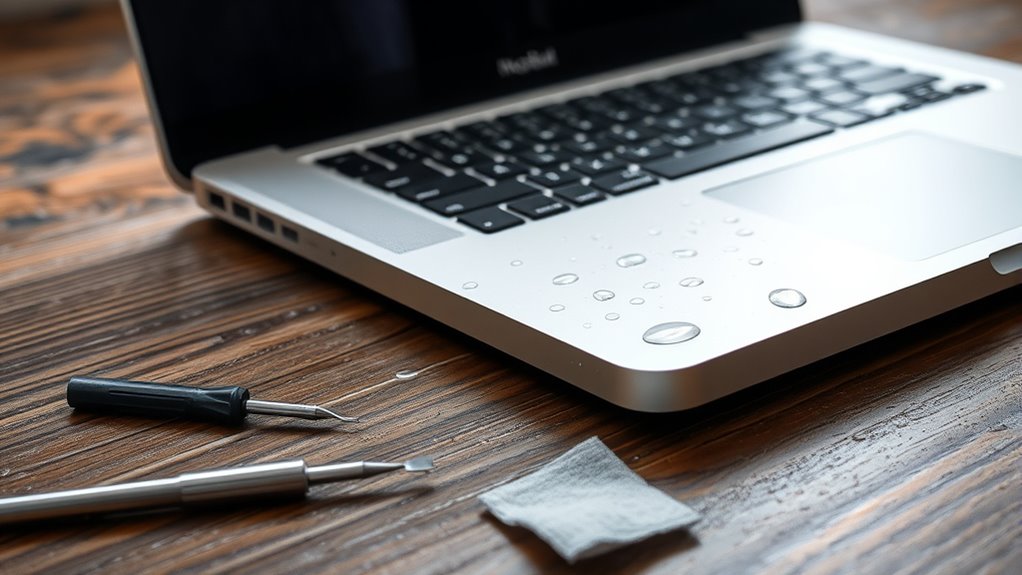 odzyskiwanie danych z zalanego MacBooka