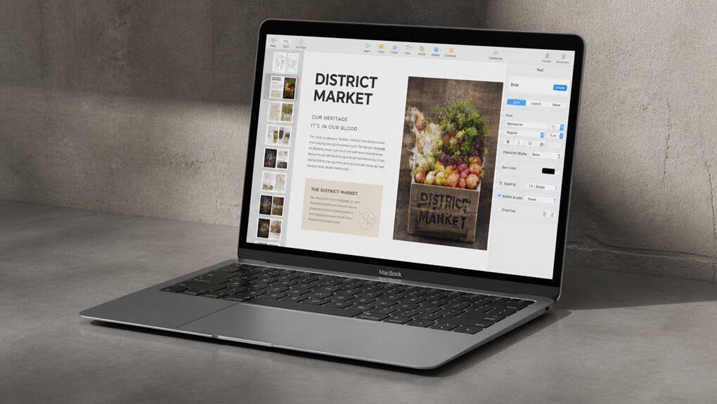 piękne dokumenty na mac pages zamiast