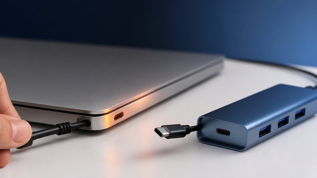 dokładnie sprawdź kabel USB i porty