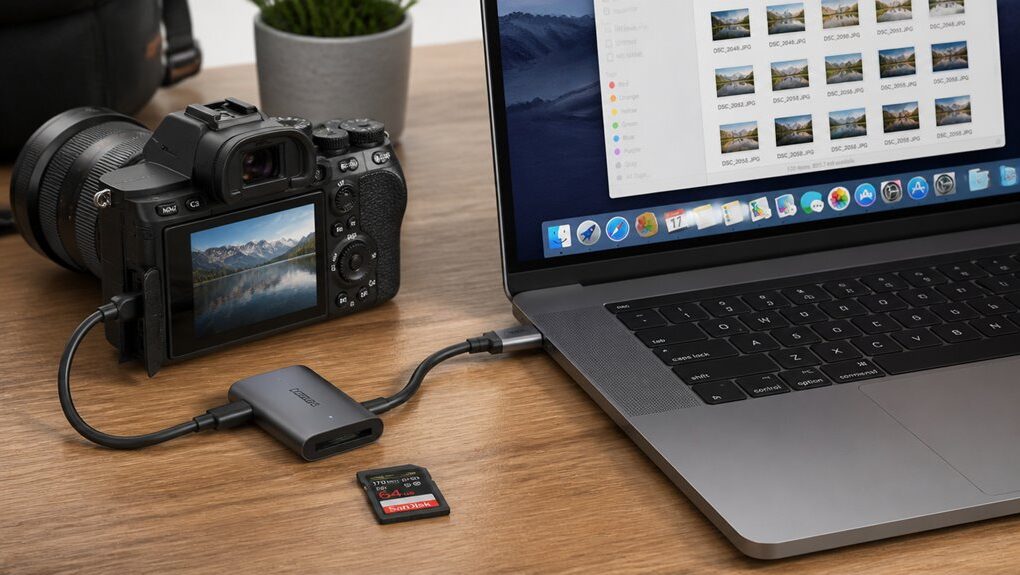 podłączanie aparatu lub karty SD do MacBooka