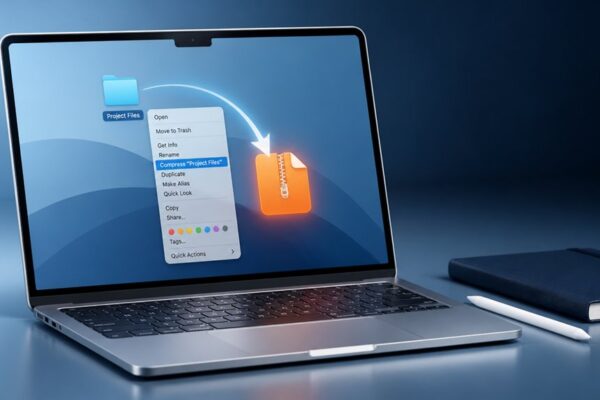 tworzenie archiwum zip na macbookach