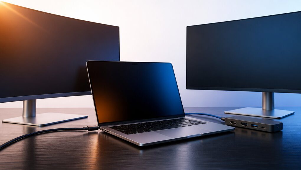 konfiguracja dwóch monitorów DisplayLink dla M1 M2