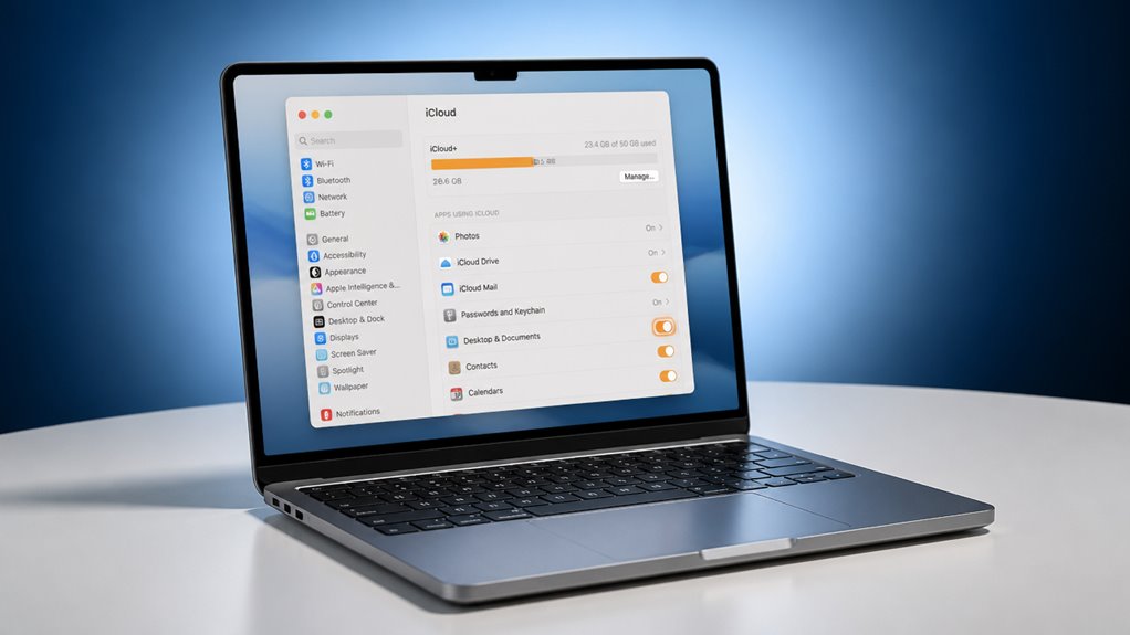 włącz iCloud Drive dla pulpitu i dokumentów