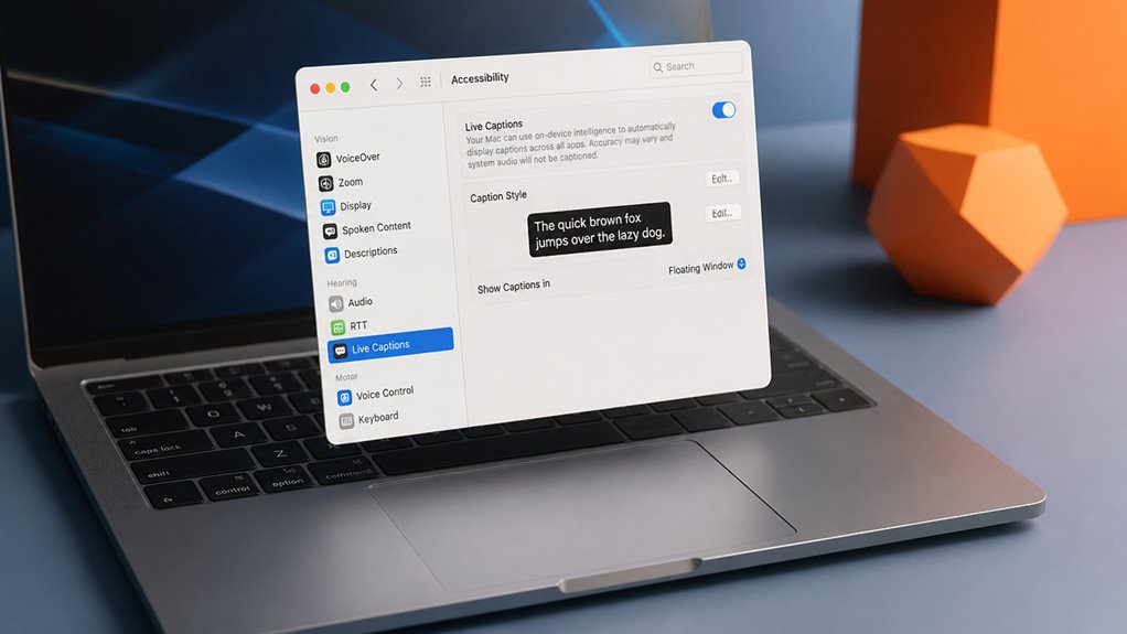 włącz napisy na żywo na macOS