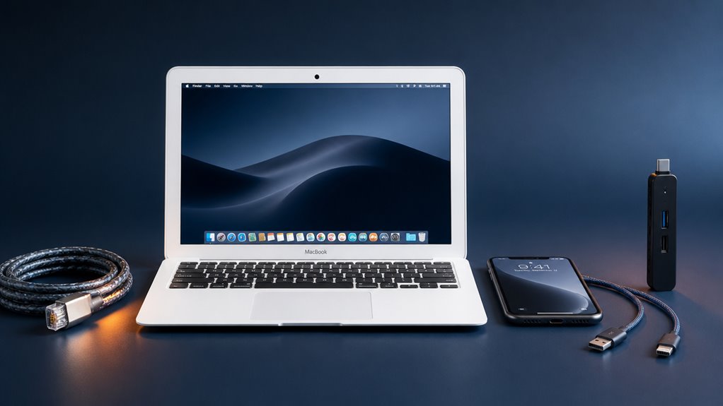 ethernet iphone tethering klucz USB