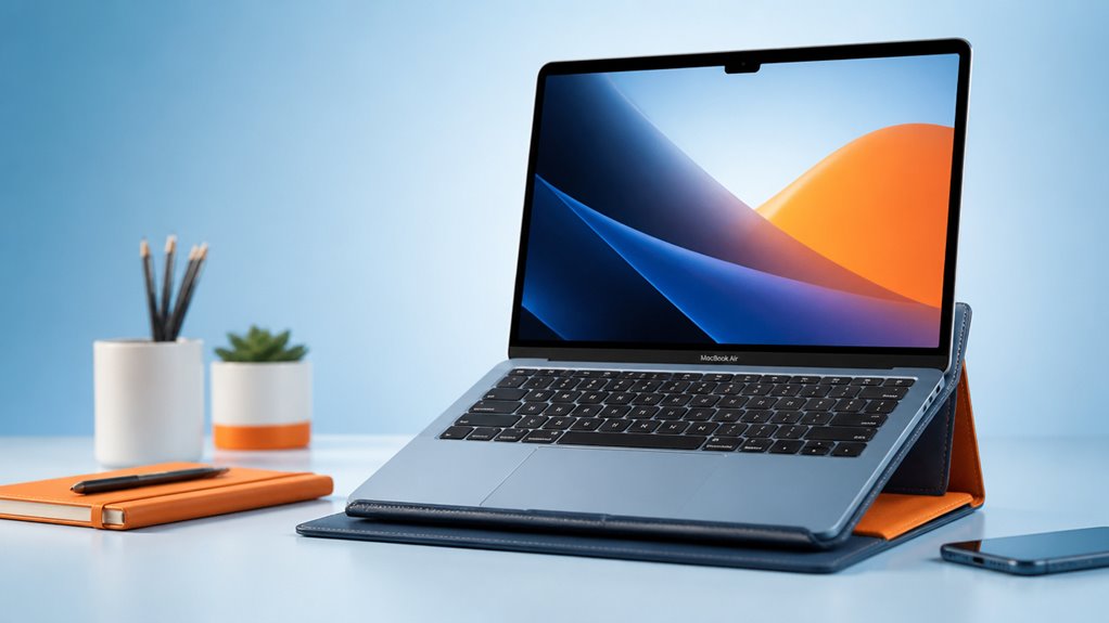 opcje stojaka folio do MacBooka bez użycia rąk