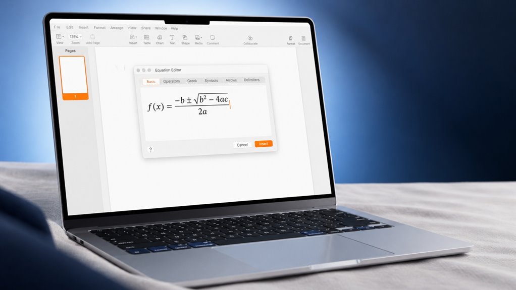 wstaw formułę edytora równań