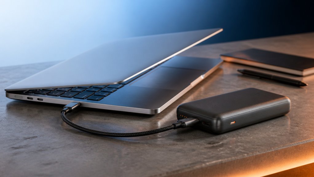 laptop power bank podróżny ładowanie