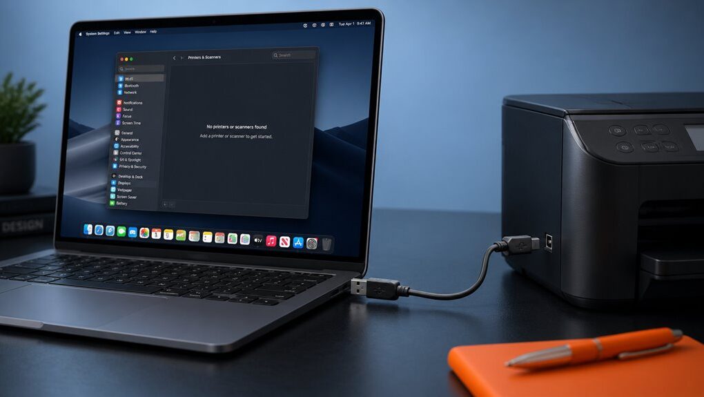 MacBook nie wykrywa drukarki USB