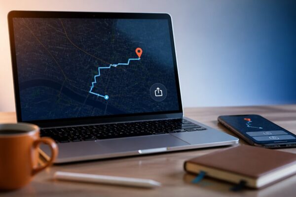 planowanie trasy z MacBooka na iPhone'a