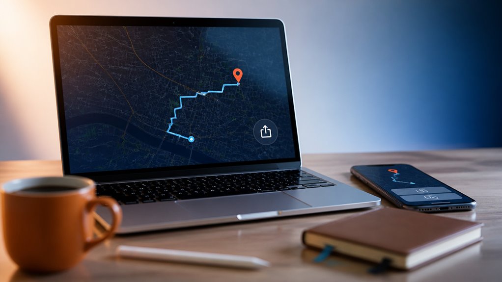 planowanie trasy z MacBooka na iPhone'a