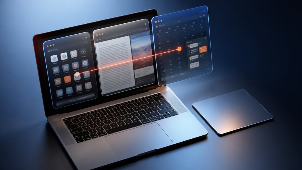 zarządzanie wieloma przestrzeniami pulpitu macbook