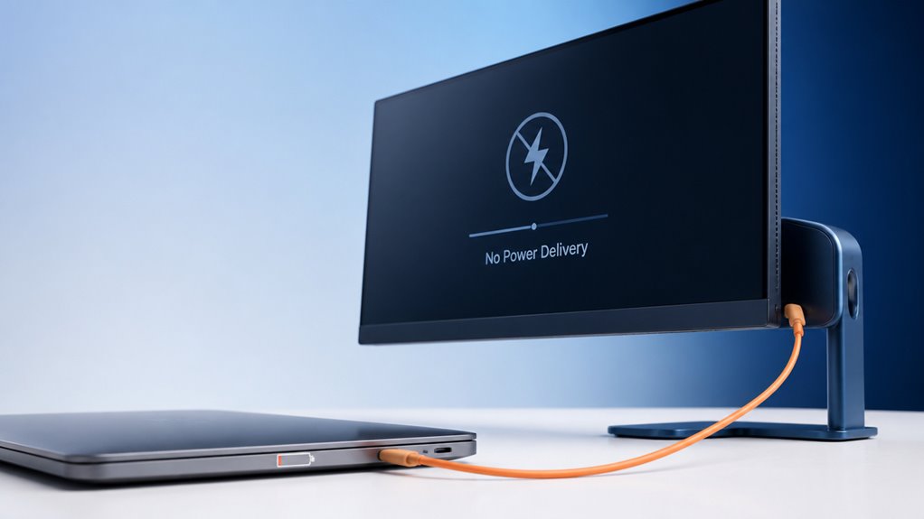 monitoruj niezgodność mocy USB C między połączeniami