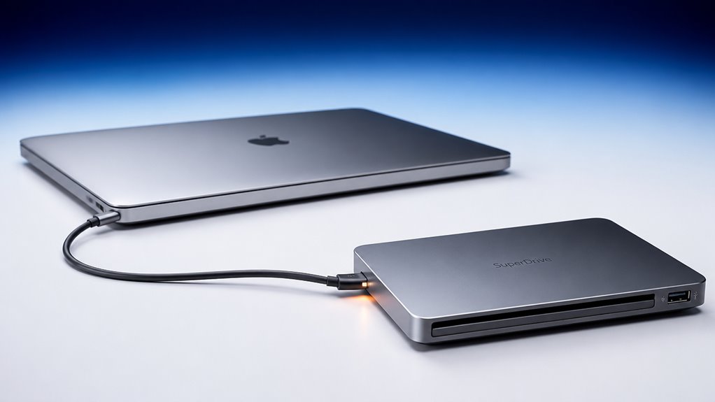 podłącz superdrive przez zasilanie USB