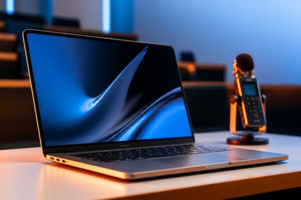 nagrywanie wykładów dyktafonem w tle na MacBooku