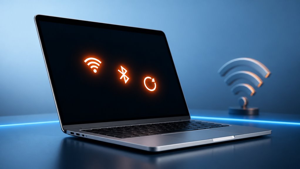 uruchom ponownie wyszukiwarkę połączeń Bluetooth i Wi-Fi