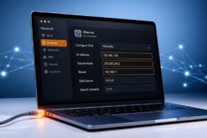 konfiguracja statycznego adresu IP w systemie macOS