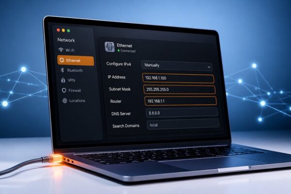 konfiguracja statycznego adresu IP w systemie macOS
