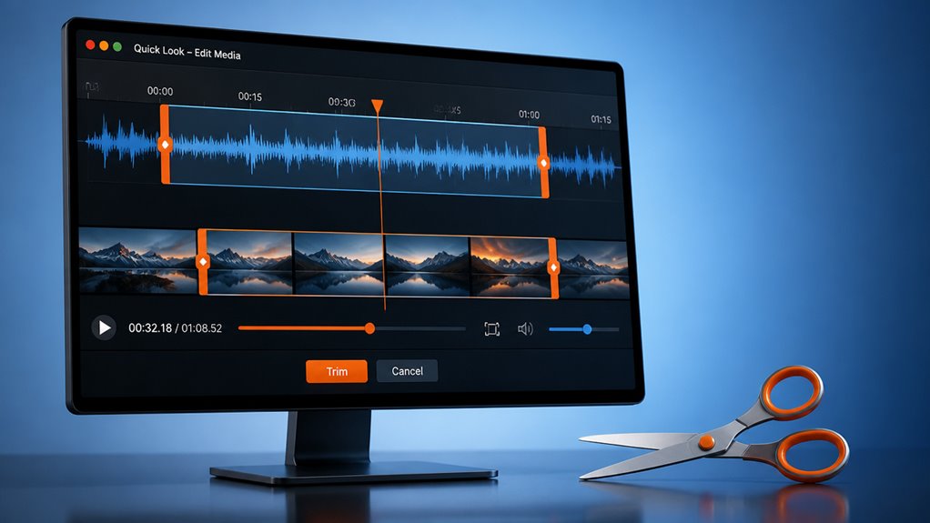 trim video audio directly in quick look