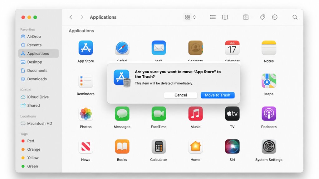 odinstalowywanie aplikacji na macbooku kiepsko